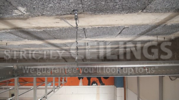 Installing drop ceiling wires & fasteners Drop Ceilings