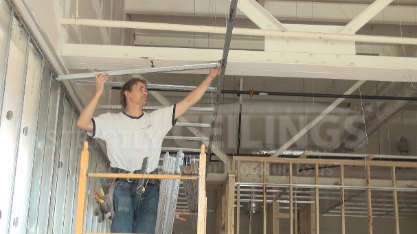 Install Drywall Suspended Ceiling Grid Systems - Drop ...